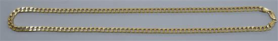 An Italian 18ct gold curblink necklace, 54cm.